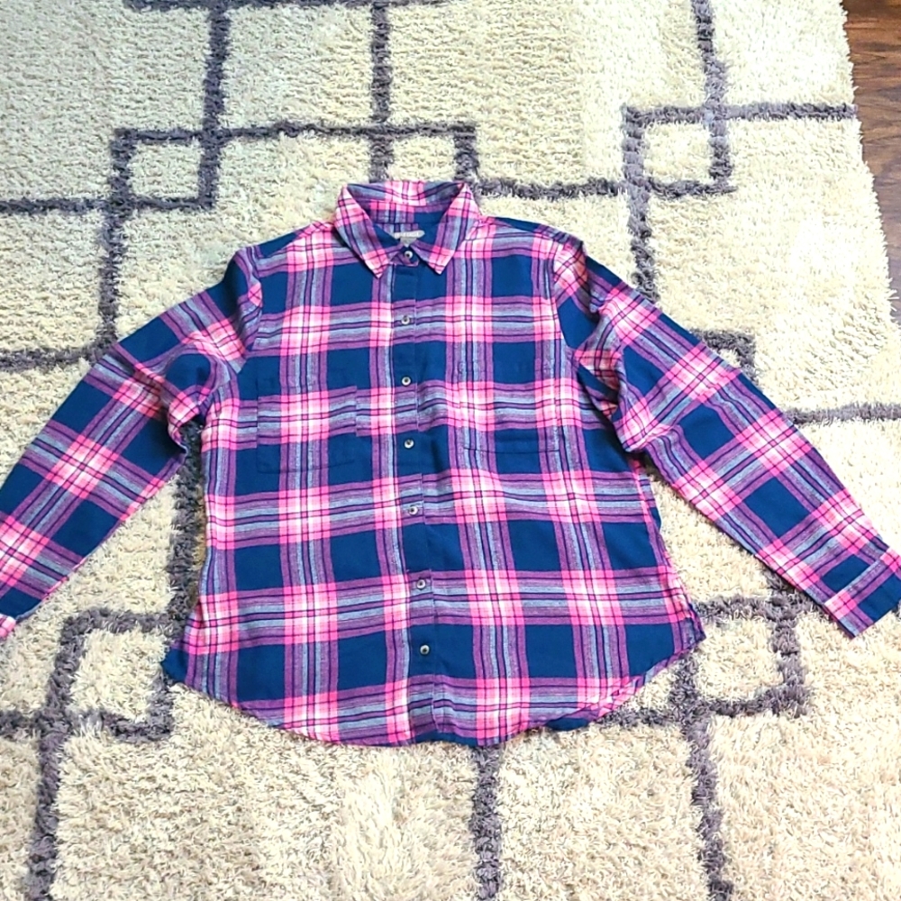 Pink/Blue Flannel Falls Creek Size Lg